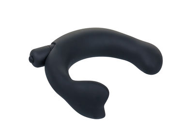 Double Ended Electric Vibrator Sex Toy , Black Silicone Mini Bullet Vibrator