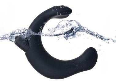 Double Ended Electric Vibrator Sex Toy , Black Silicone Mini Bullet Vibrator